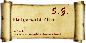 Steigerwald Zita névjegykártya